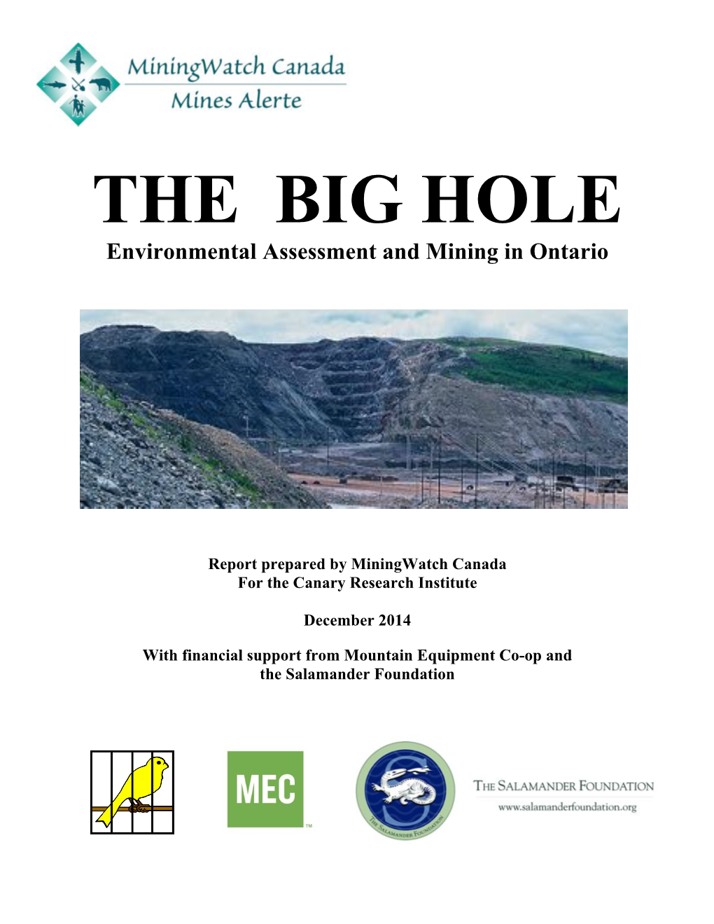 The Big Hole: Environmental Assessment and Mining in Ontario
