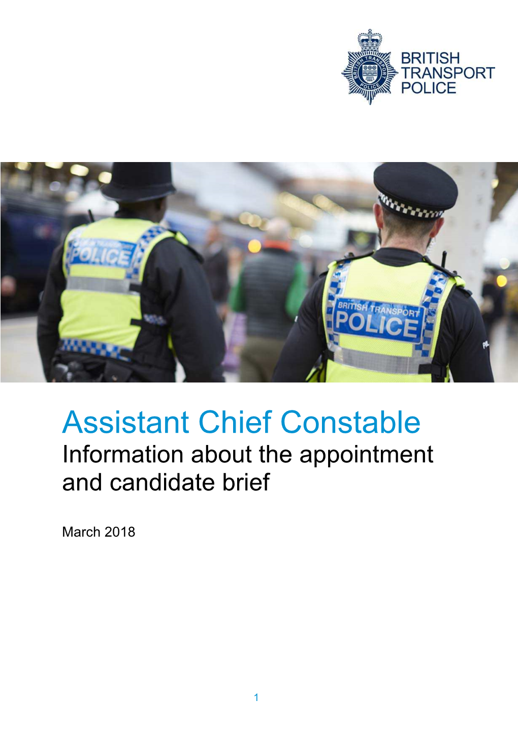 Assistant Chief Constable Information About the Appointment and Candidate Brief