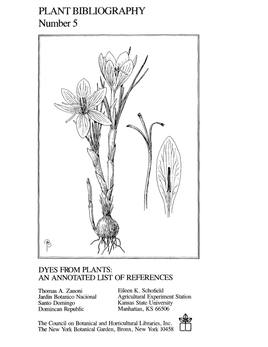 Dyes from Plants: an Annotated List of References