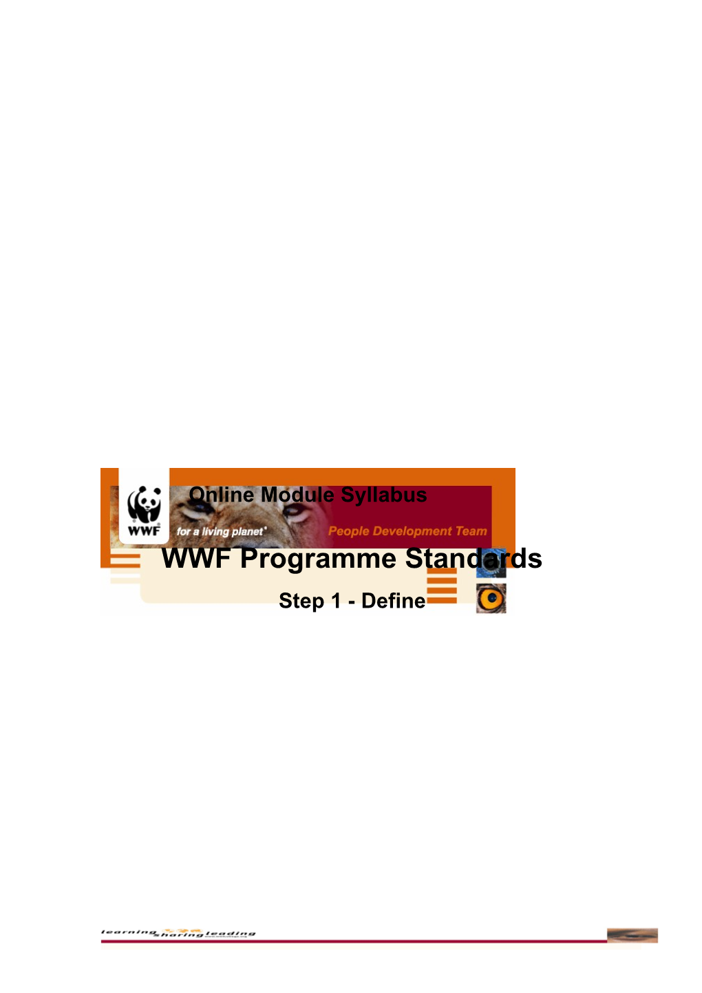 WWF Programme Standards