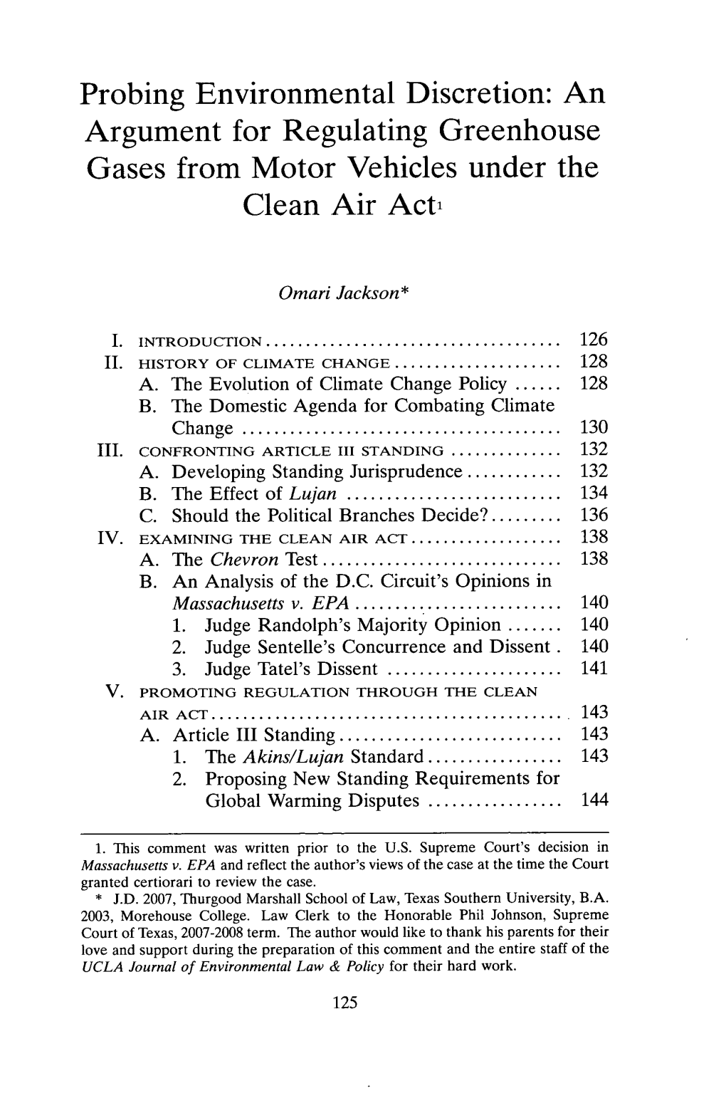 Proving Environmental Discretion