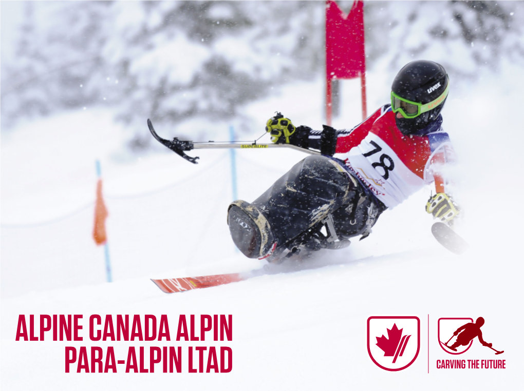 Alpine Canada Alpin Para-Alpin Ltad Carving the Future Race to Win Skiing for Life