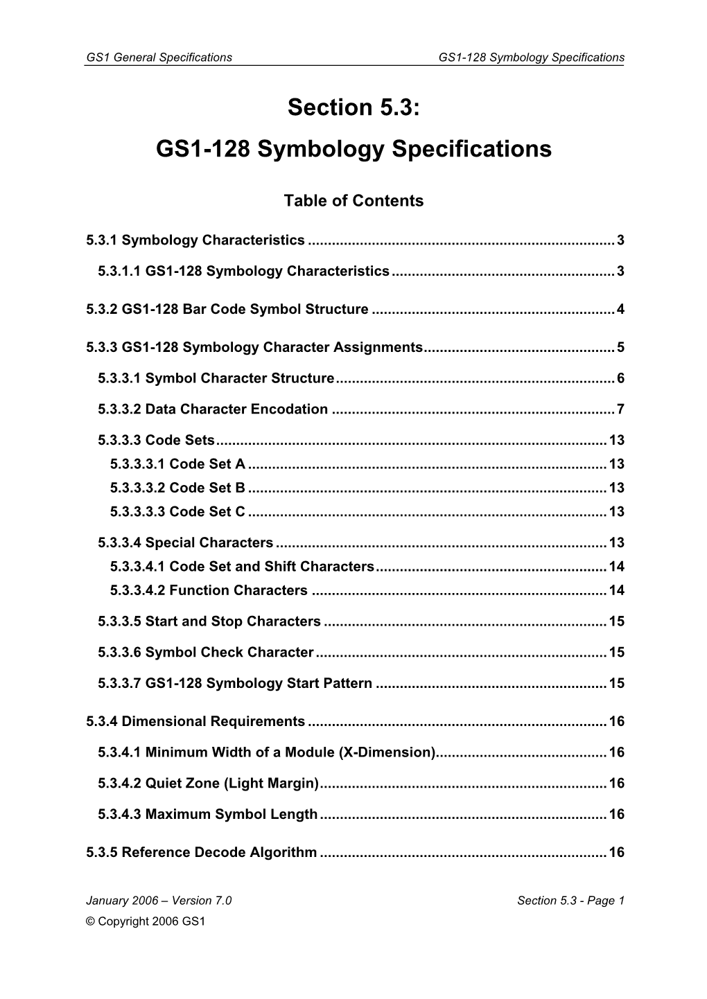 Section 5.3: GS1-128 Symbology Specifications