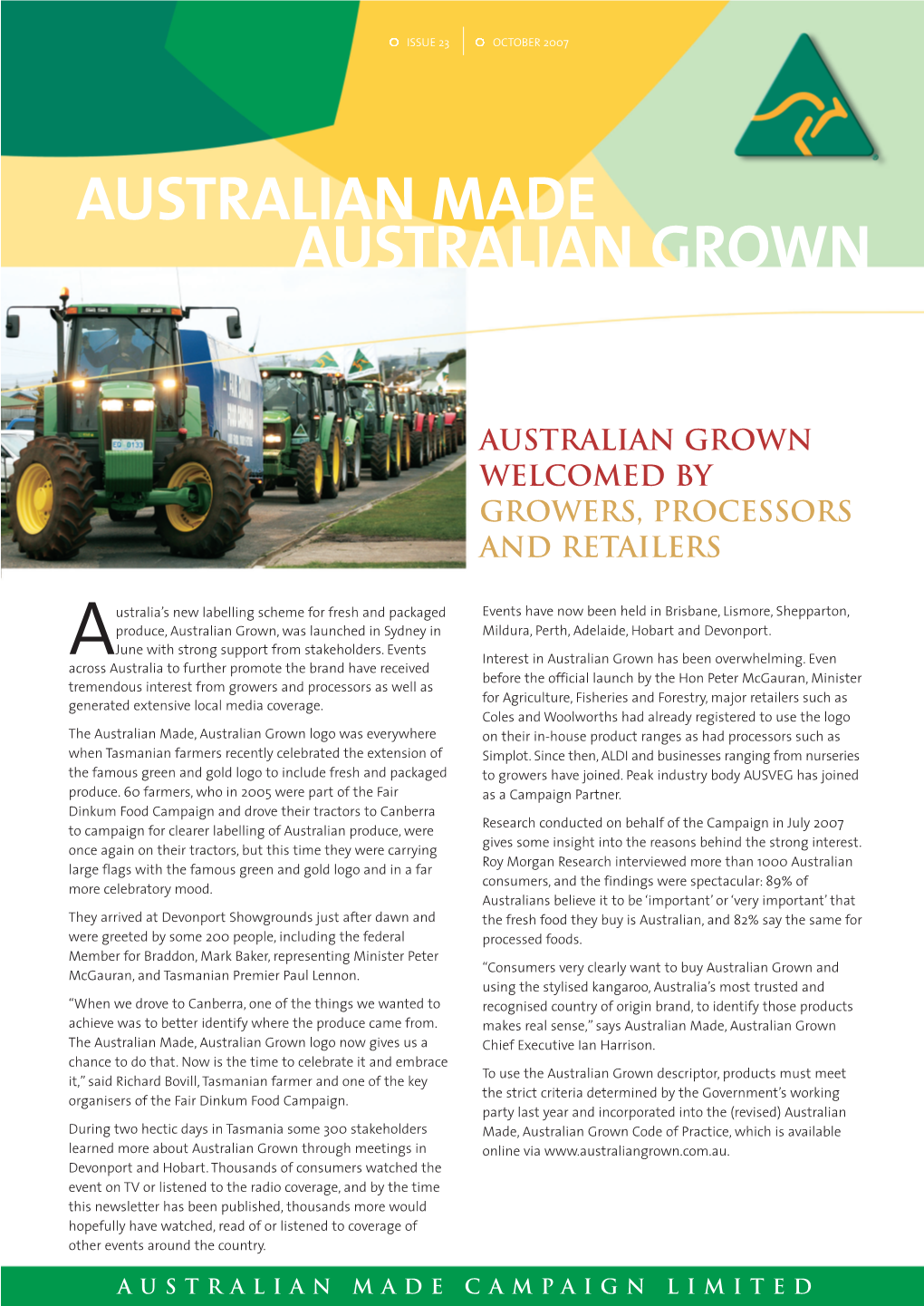 Australian Made Australian Grown