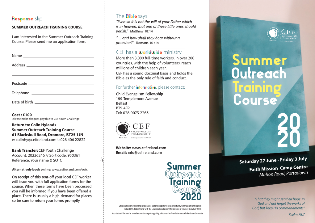 Outreach Course Summer Training