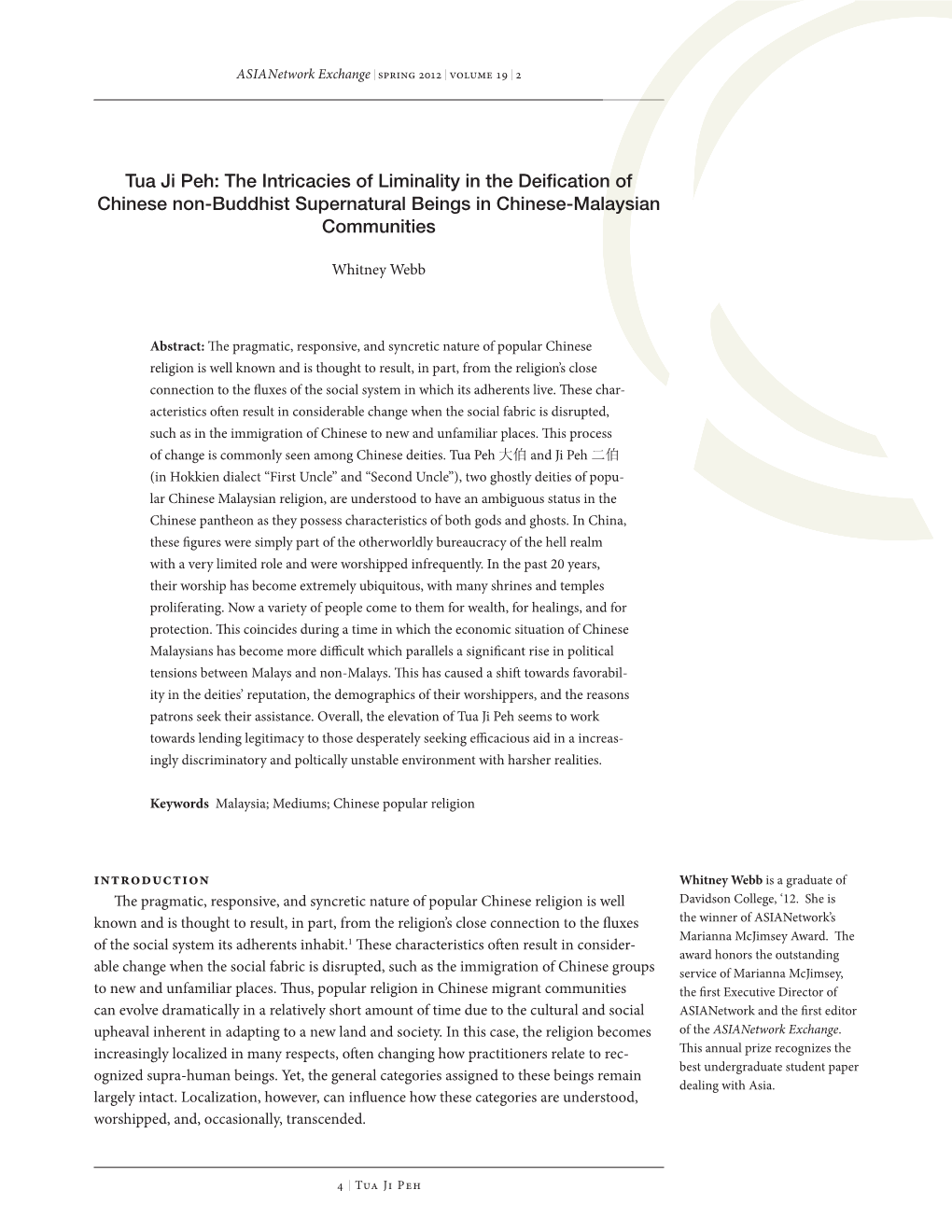 The Intricacies of Liminality in the Deification of Chinese Non-Buddhist Supernatural Beings in Chinese-Malaysian Communities