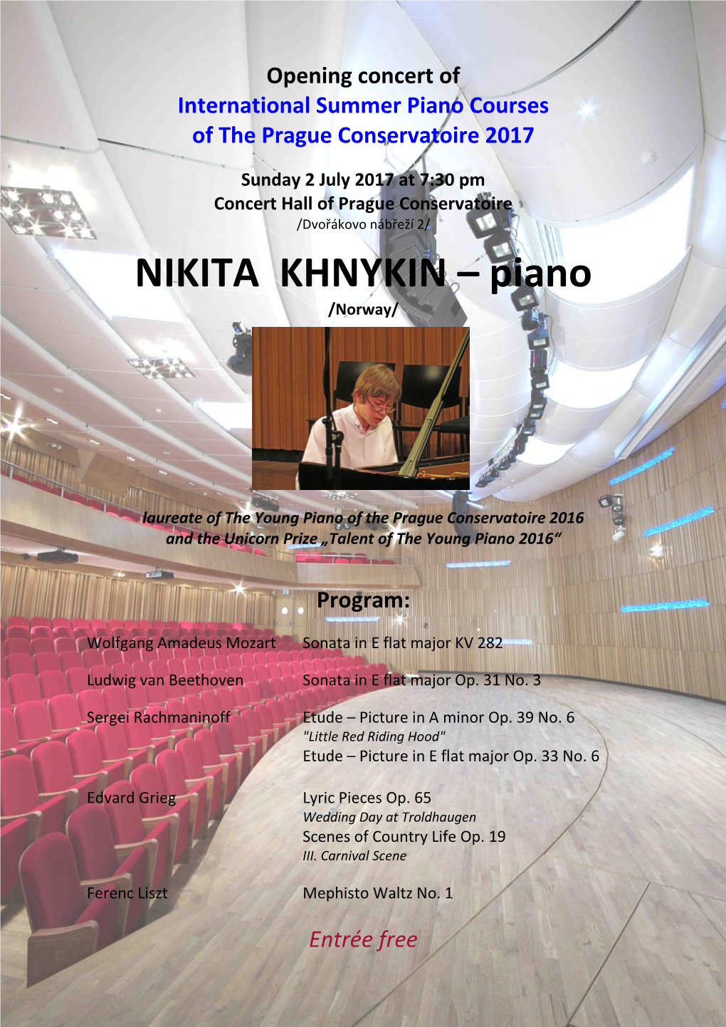 NIKITA KHNYKIN – Piano /Norway