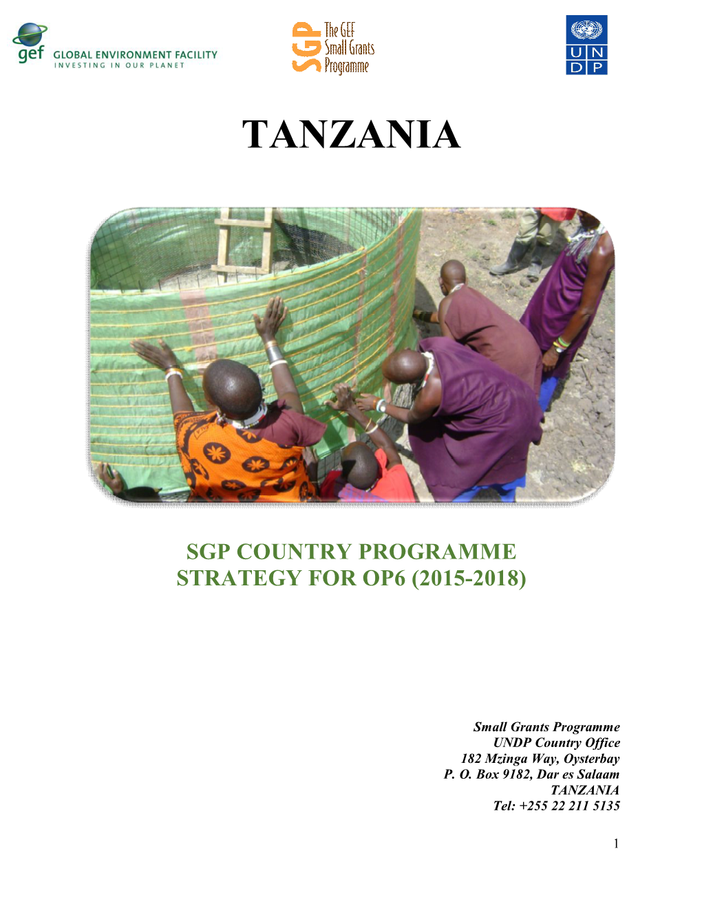 OP5 SGP Tanzania Country Programme Strategy