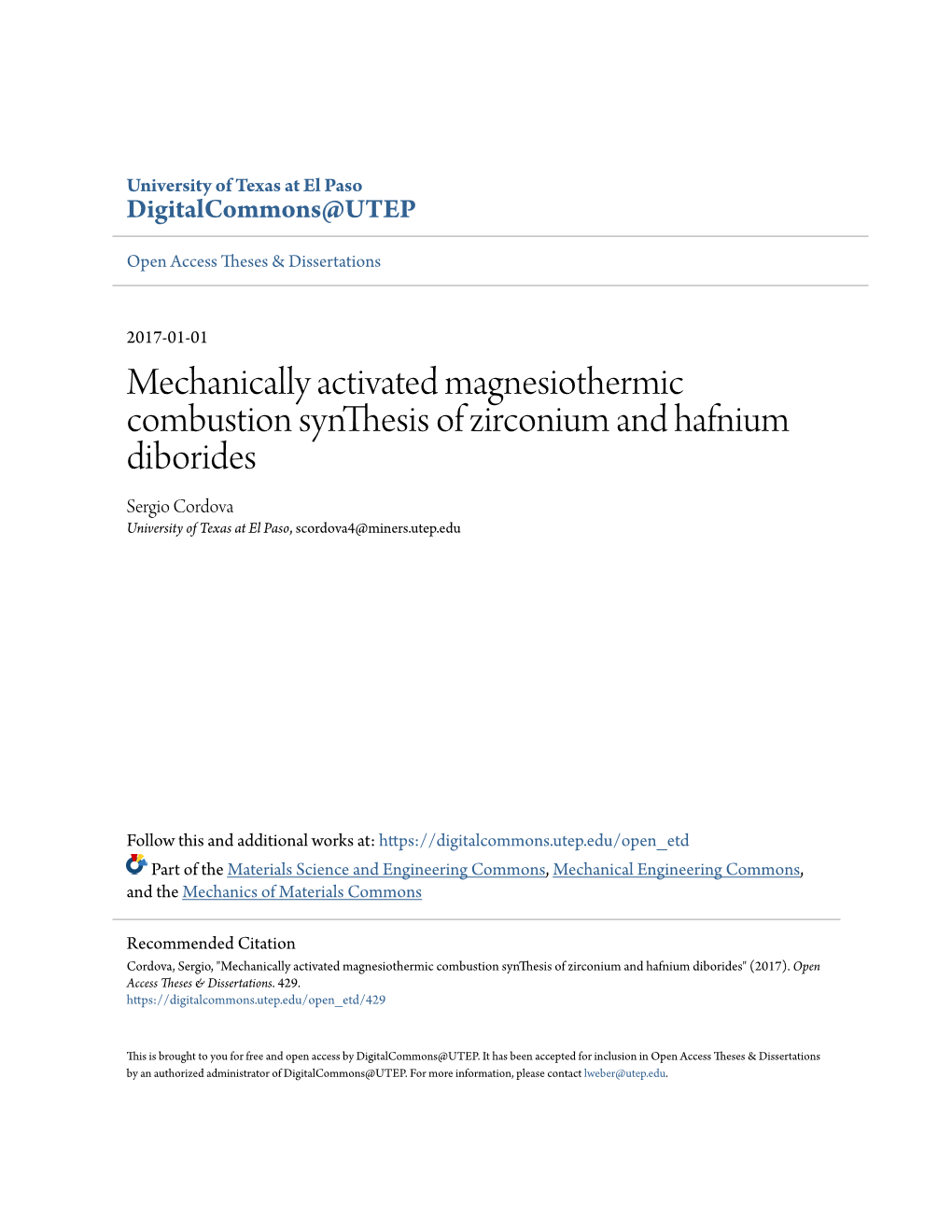 Mechanically Activated Magnesiothermic Combustion