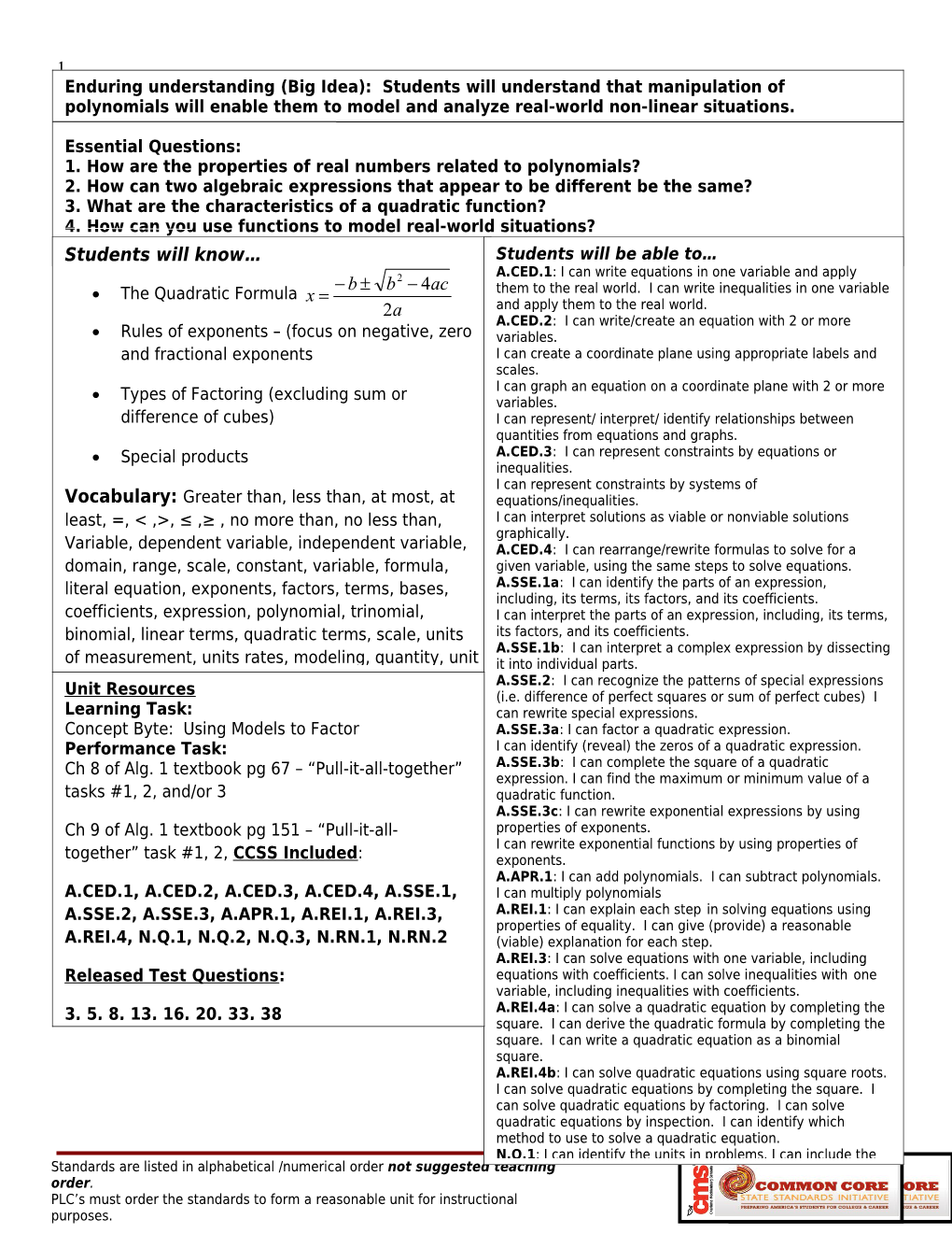 Algebra 1 Unit 3: Systems of Equations s5