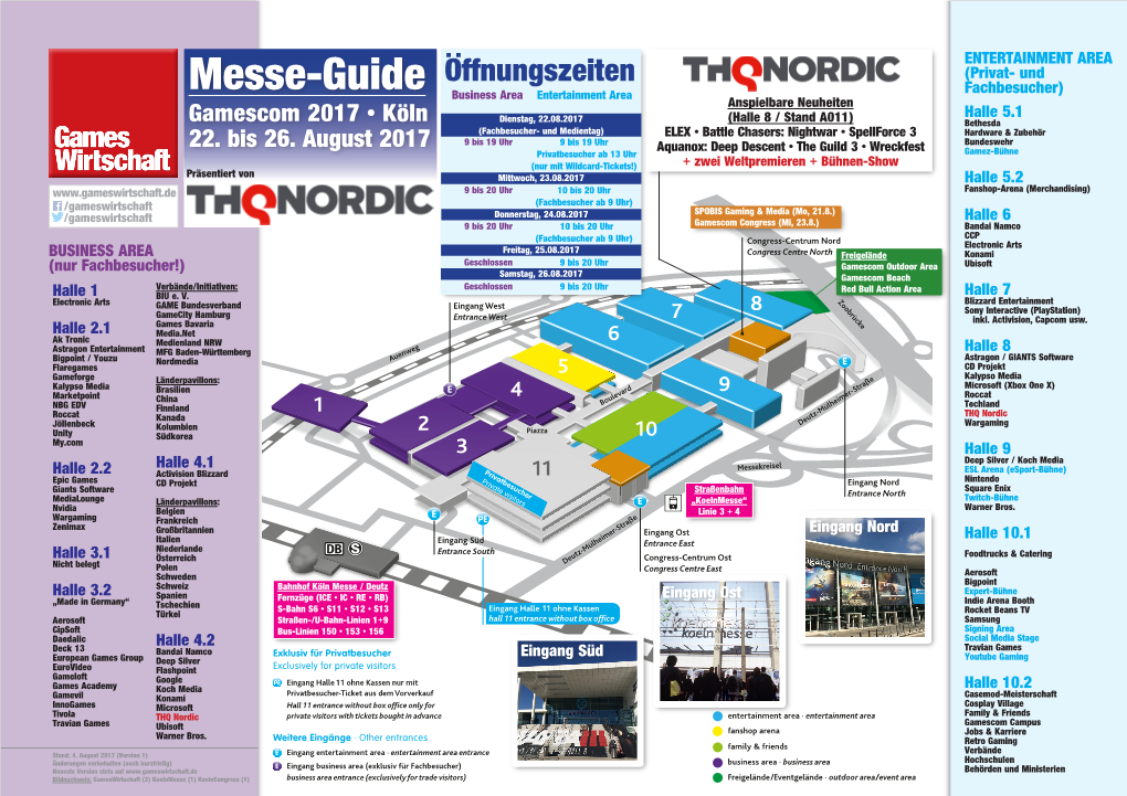 Gamescom 2017 Hallenplan V1