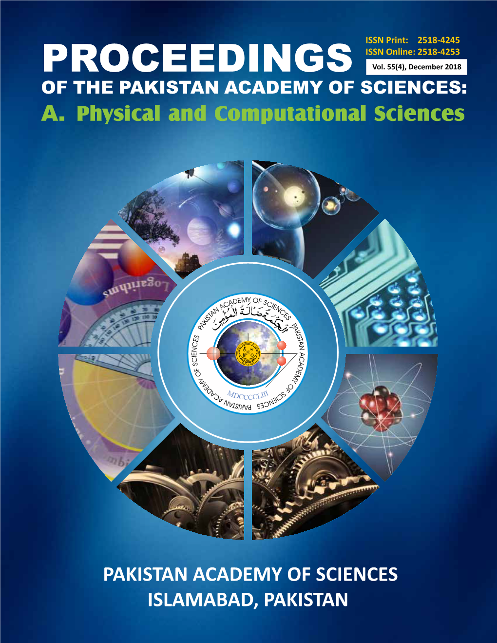 PROCEEDINGS ISSN Online: 2518-4253 of the PAKISTAN ACADEMY of SCIENCES: PROCEEDINGS Vol