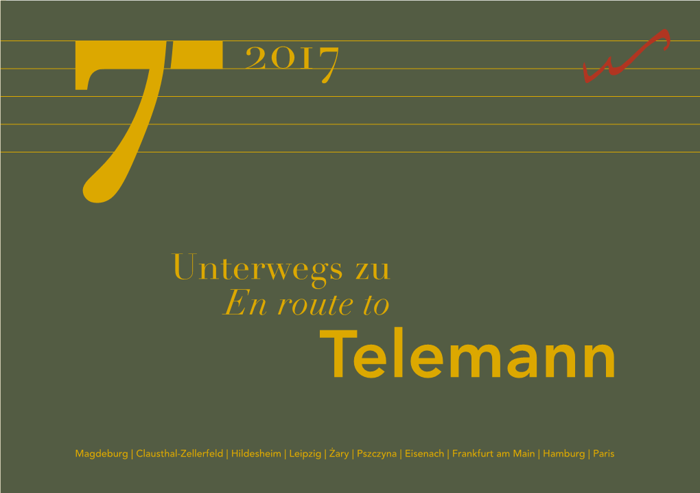 Telemann 2017 Die Festivals Veröffentlichen Ihre Programme 17 Rue Riblette in Kürze