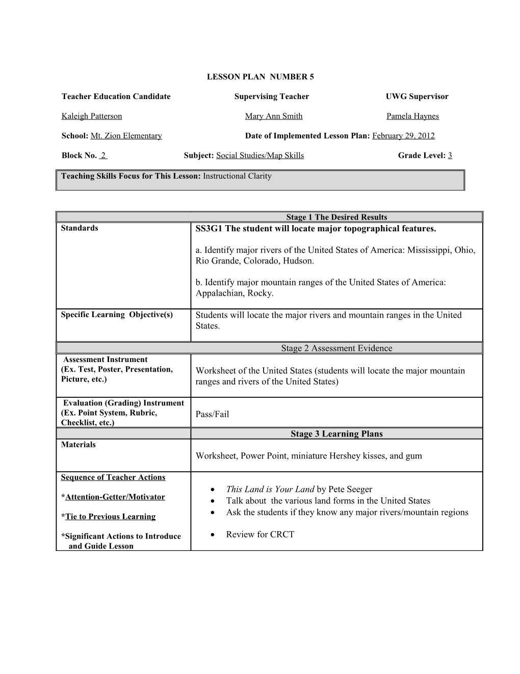 Lesson Planning Template s1