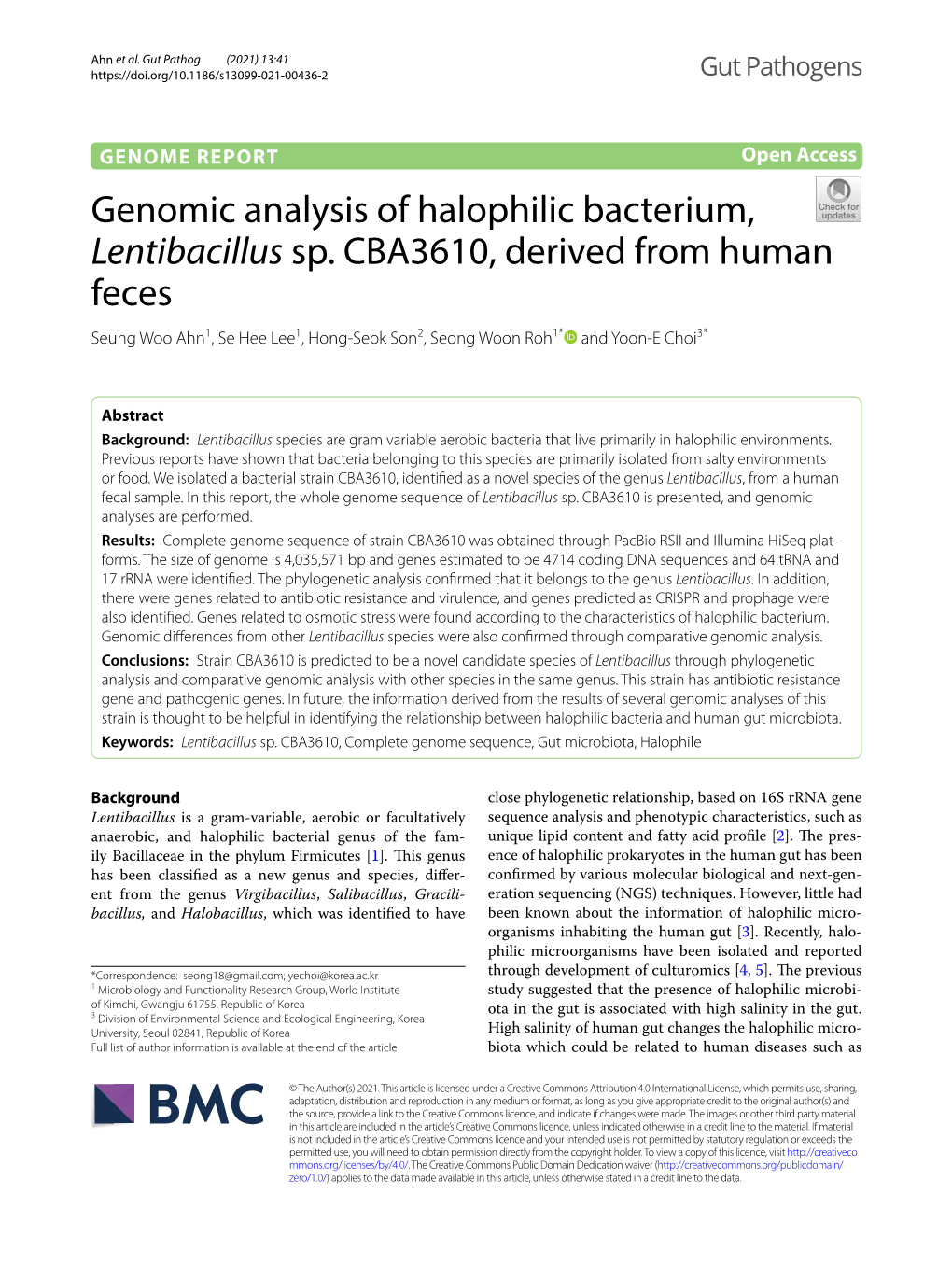 Genomic Analysis of Halophilic Bacterium, Lentibacillus Sp