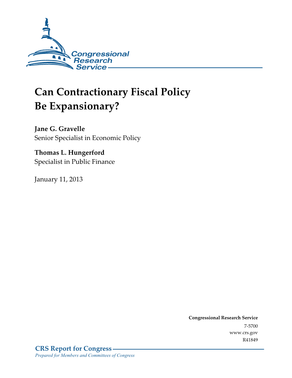 Can Contractionary Fiscal Policy Be Expansionary?