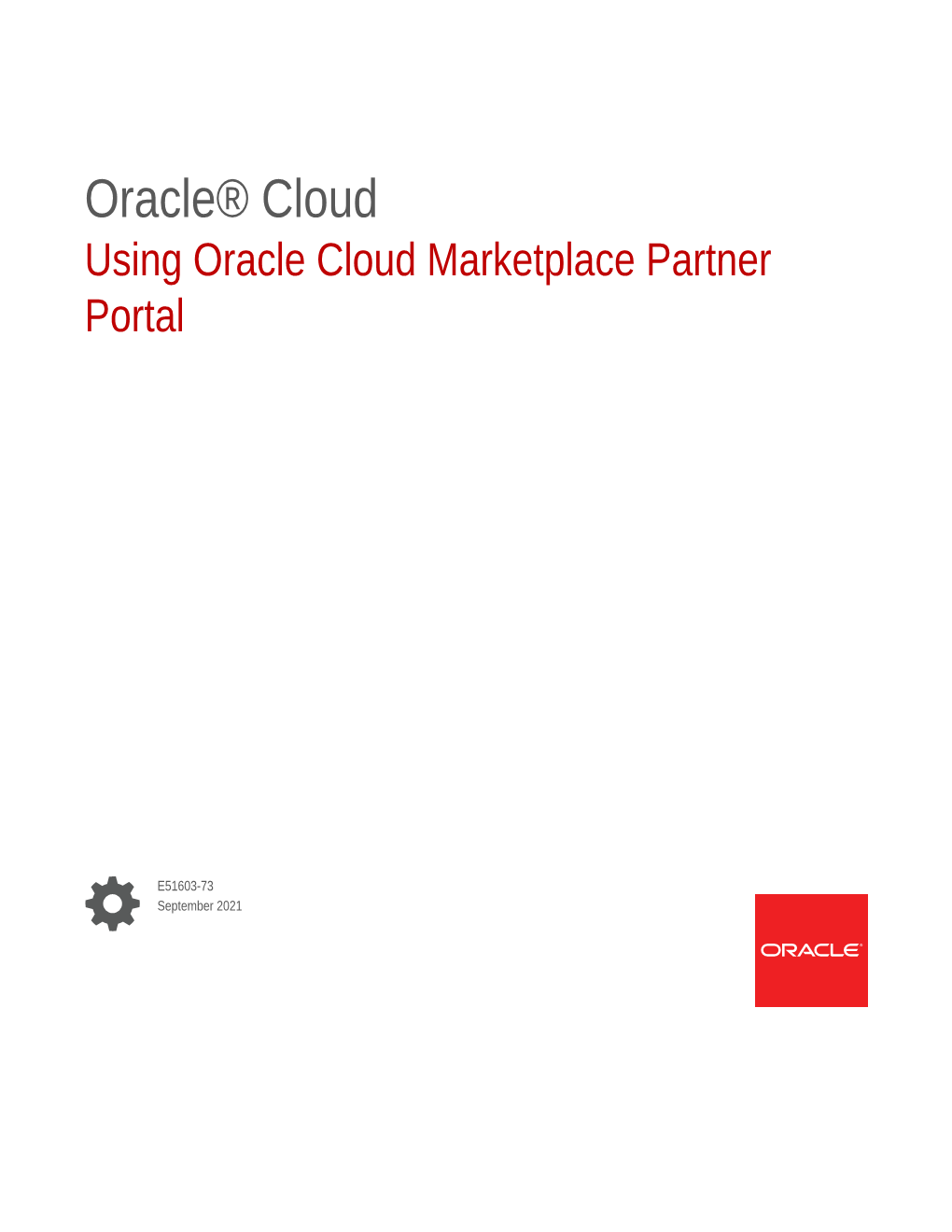 Using Oracle Cloud Marketplace Partner Portal