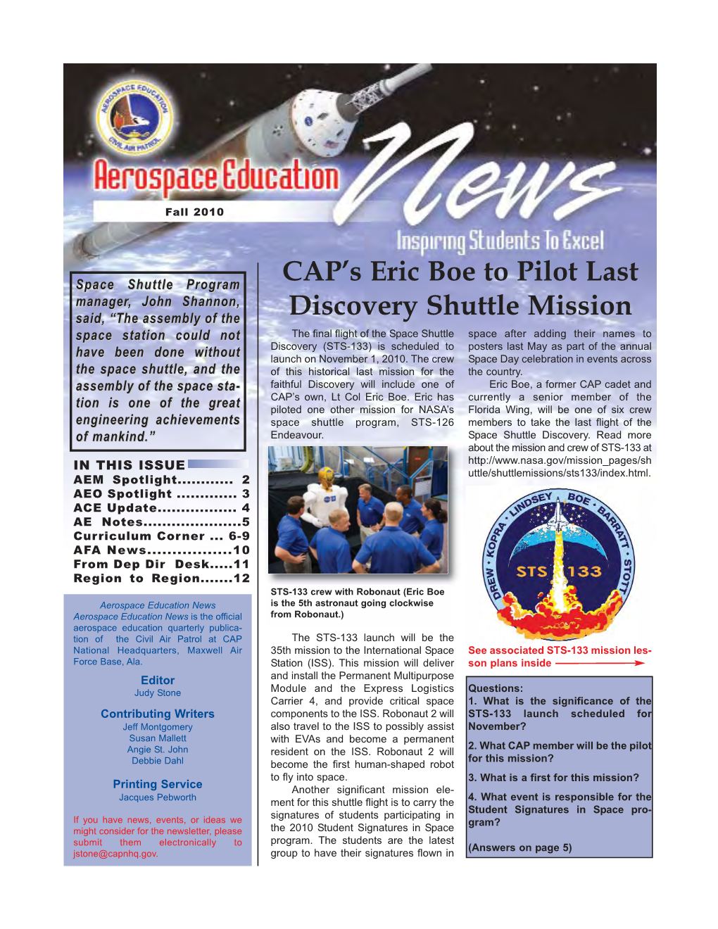 AE Newsletter Fall 2010