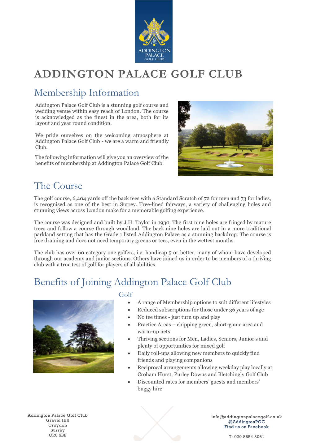 Addington Palace Golf Club