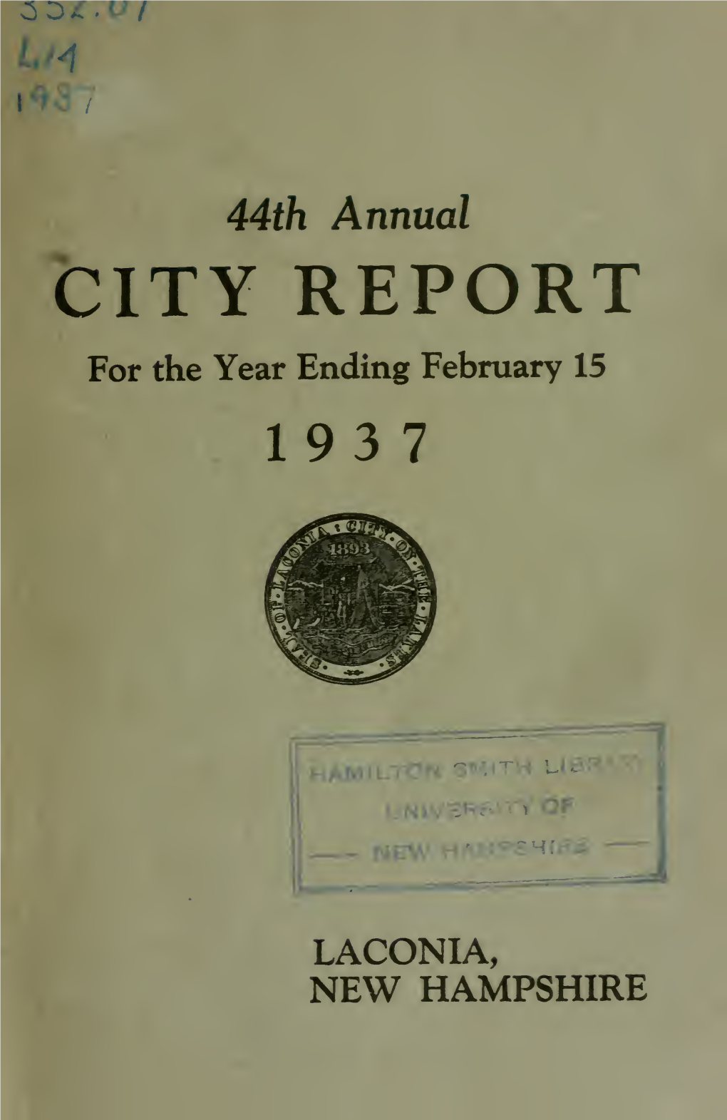 Nineteen Hundred Thirty-Seven. Forty-Fourth Annual Report of The