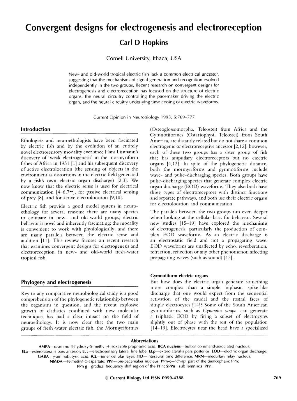 Convergent Designs for Electrogenesis and Electroreception