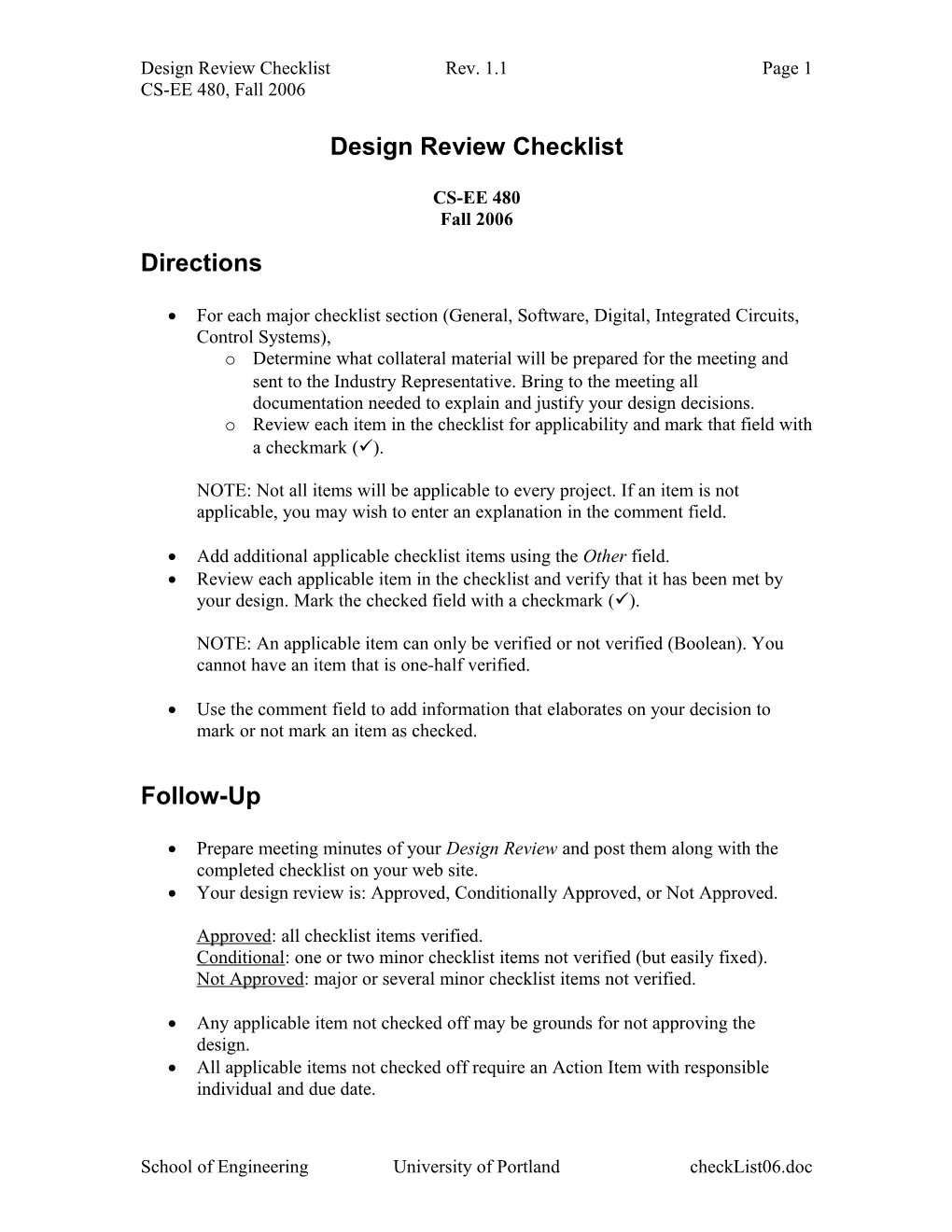 Design Review Checklist s1