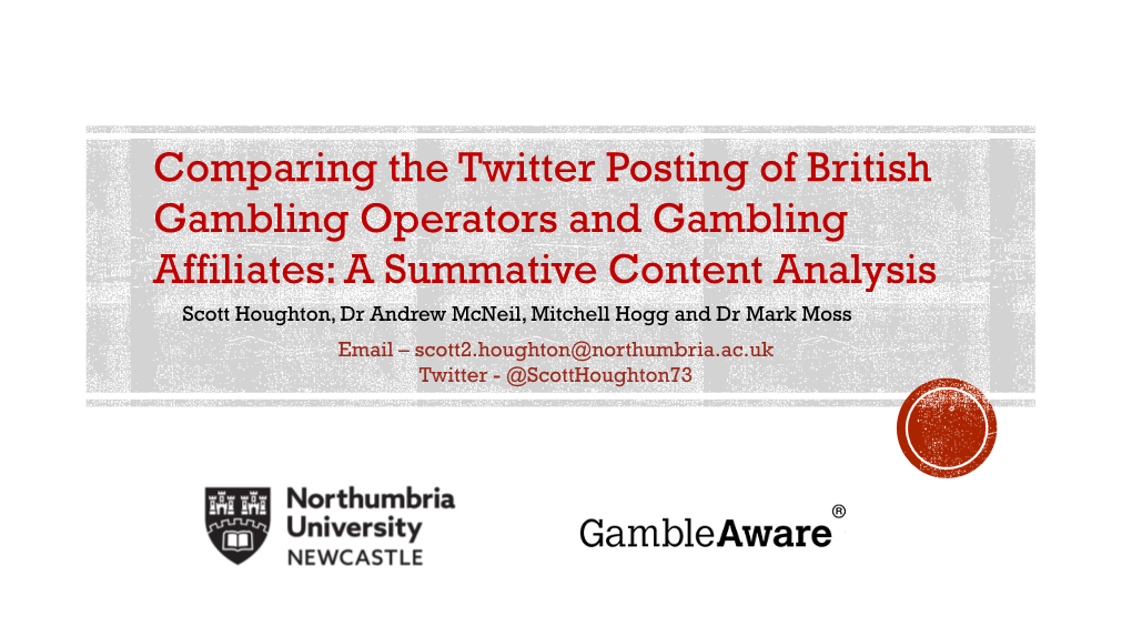 Comparing the Twitter Posting of British Gambling Operators And