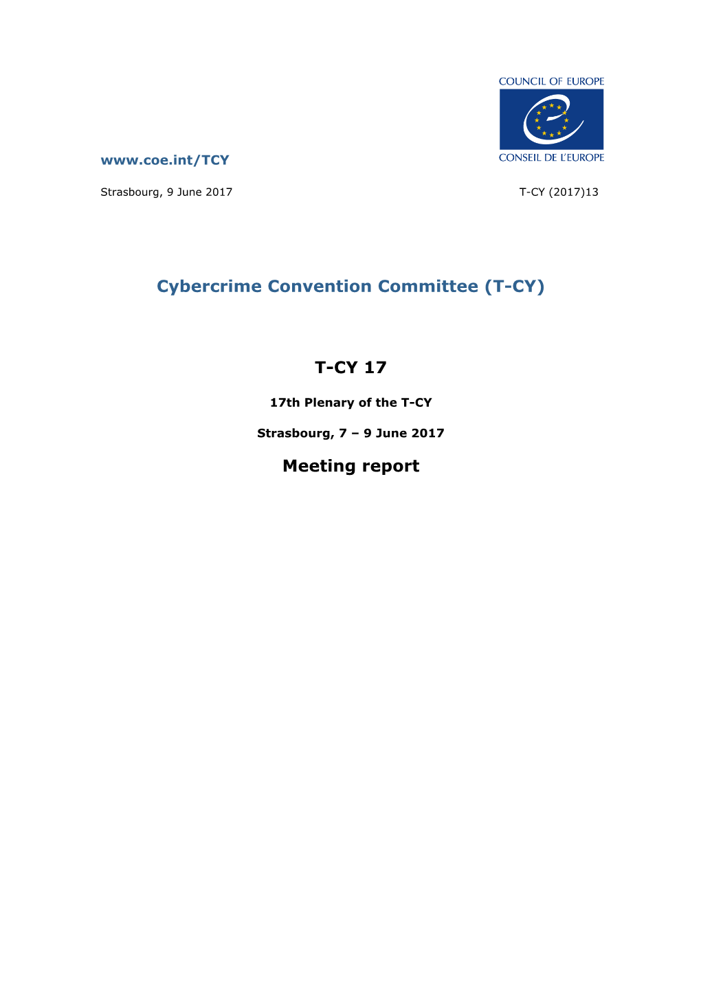 Cybercrime Convention Committee (T-CY)