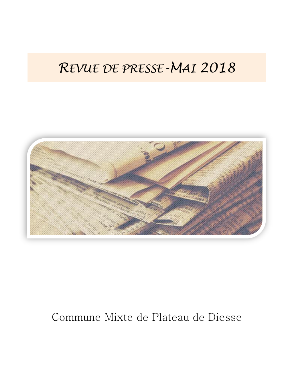 Revue De Presse-Mai 2018