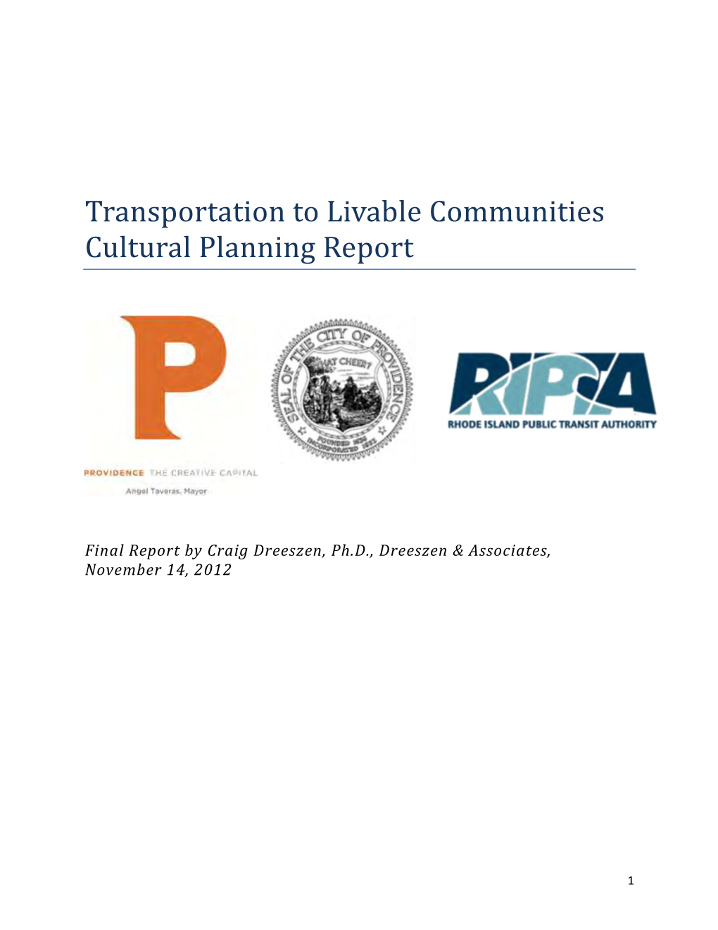 Cultural Planning Report