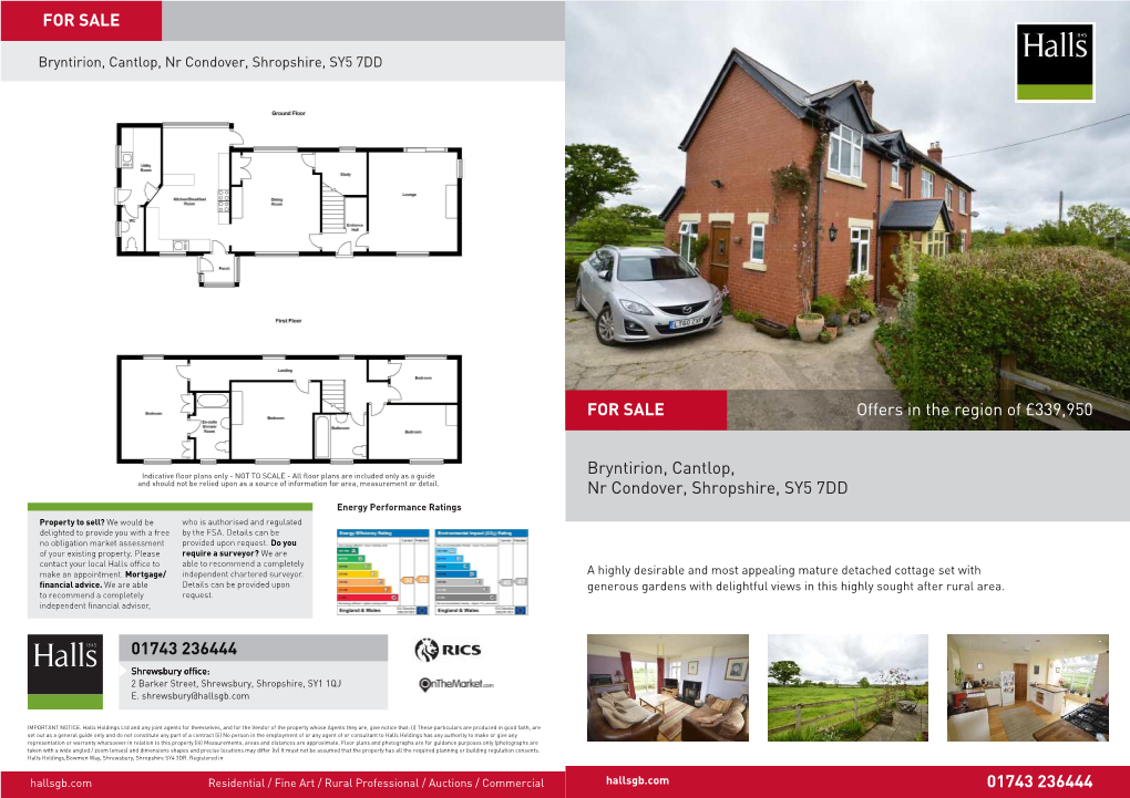 Offers in the Region of £339,950 Bryntirion, Cantlop, Nr Condover
