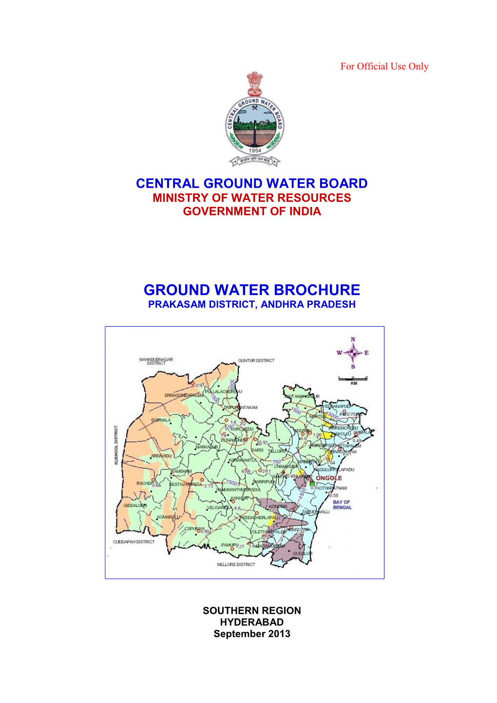 Ground Water Brochure Prakasam District, Andhra Pradesh