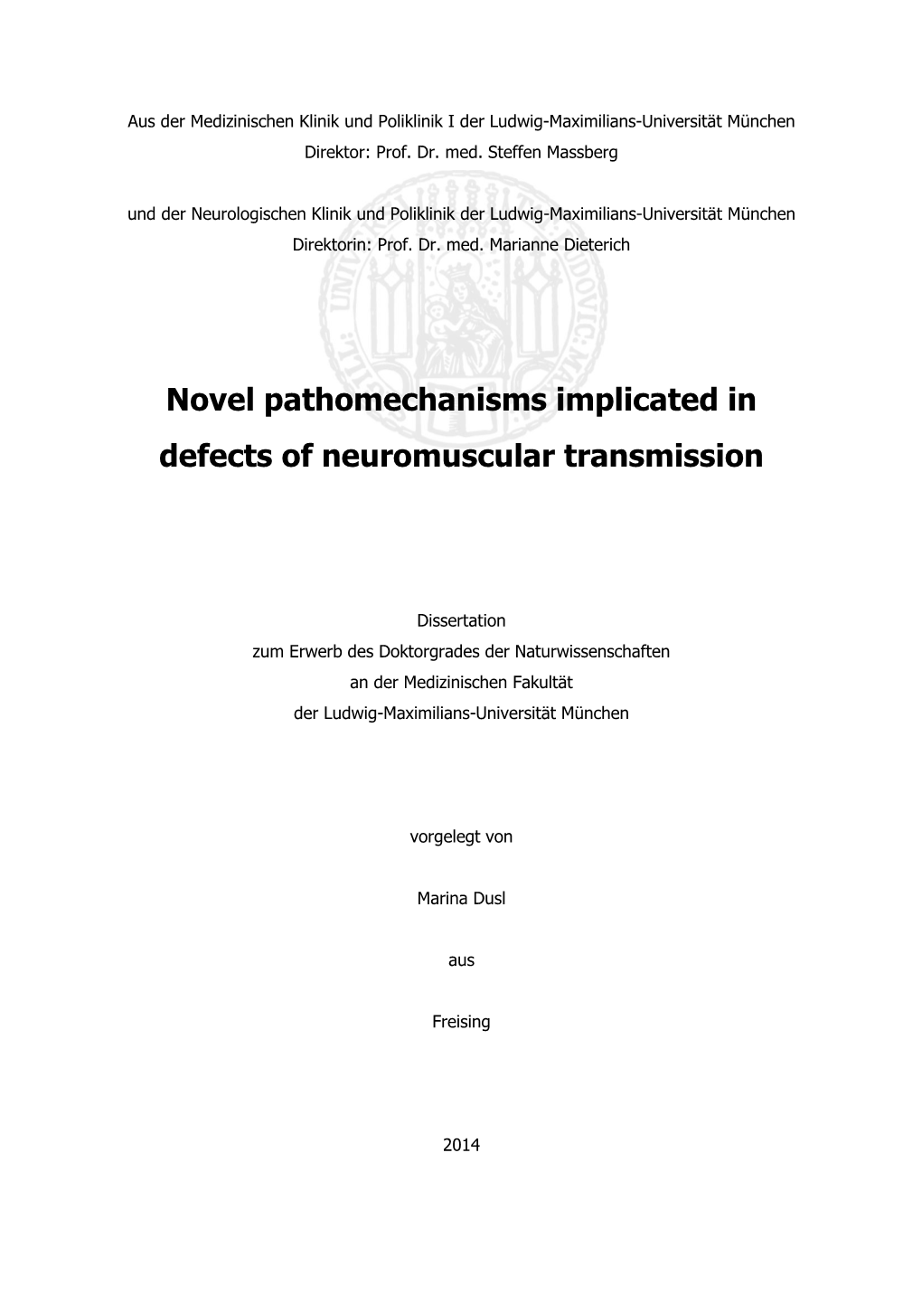 Novel Pathomechanisms Implicated in Defects of Neuromuscular Transmission