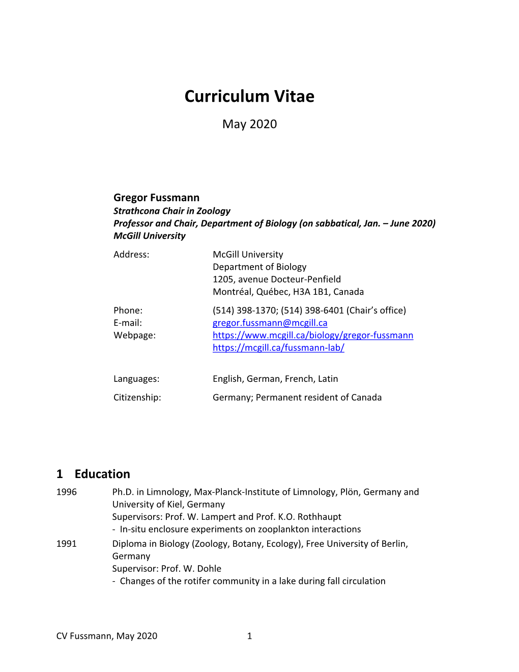 Curriculum Vitae