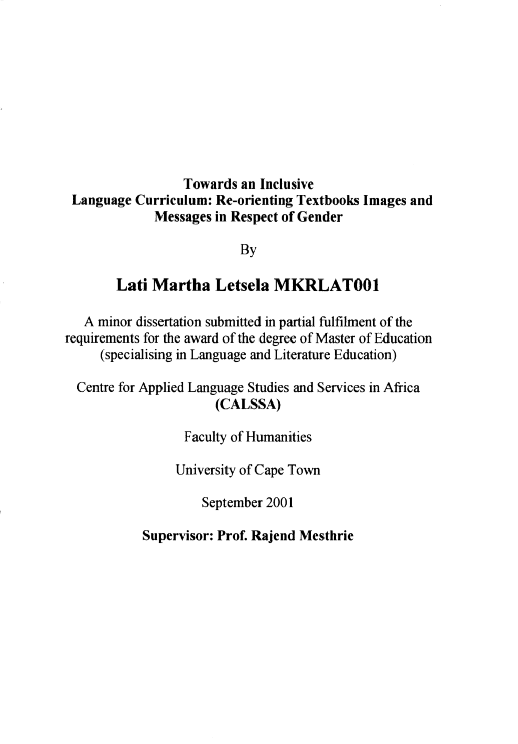 Towards an Inclusive Language Curriculum: Re-Orienting Textbooks Images and J.L Messages in Respect of Gender