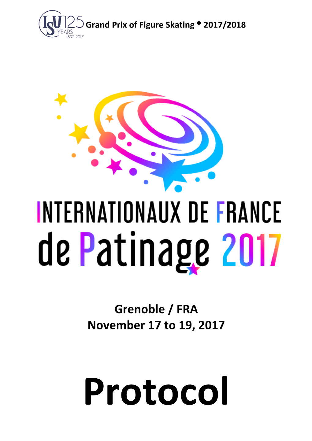 Grenoble / FRA November 17 to 19, 2017
