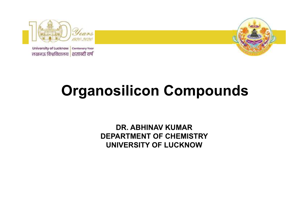 Organosilicon Compounds