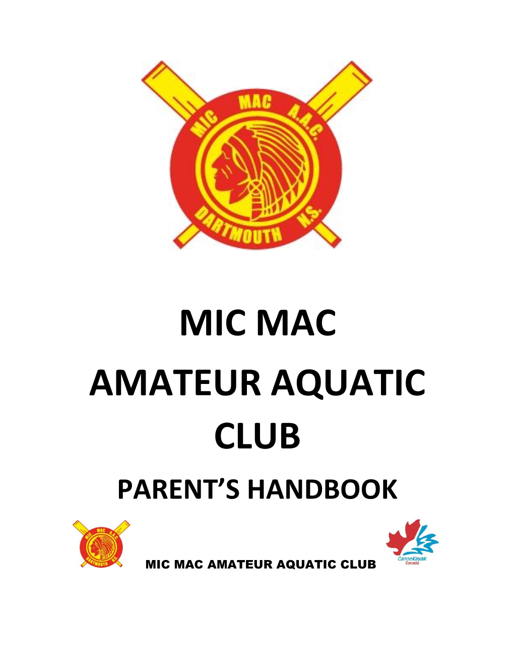 Mic Mac Amateur Aquatic Club Parent’S Handbook