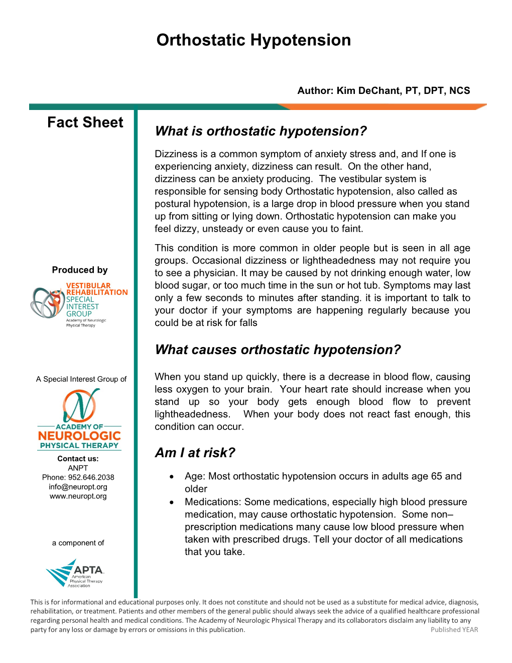 Orthostatic Hypotension