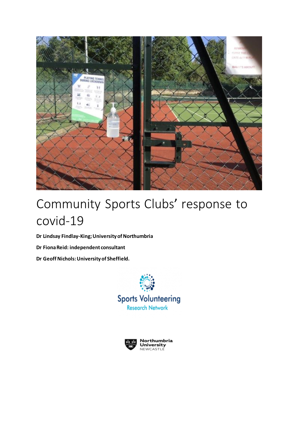 Community Sports Clubs' Response to Covid-19