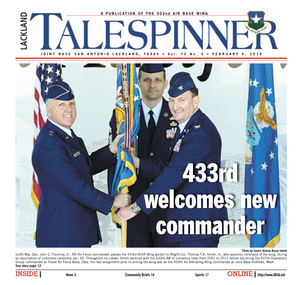 433Rd Welcomes New Commander