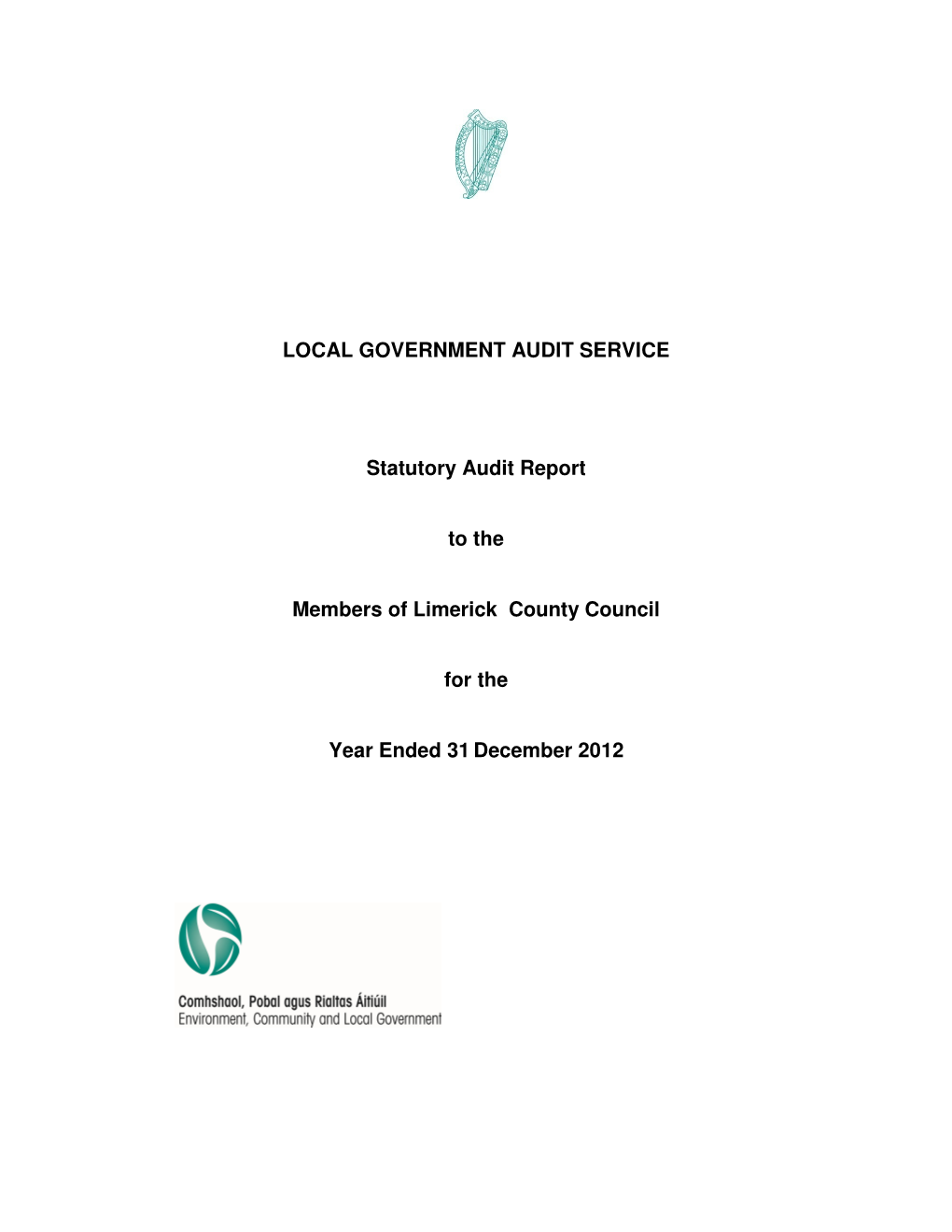 LOCAL GOVERNMENT AUDIT SERVICE Statutory Audit Report To