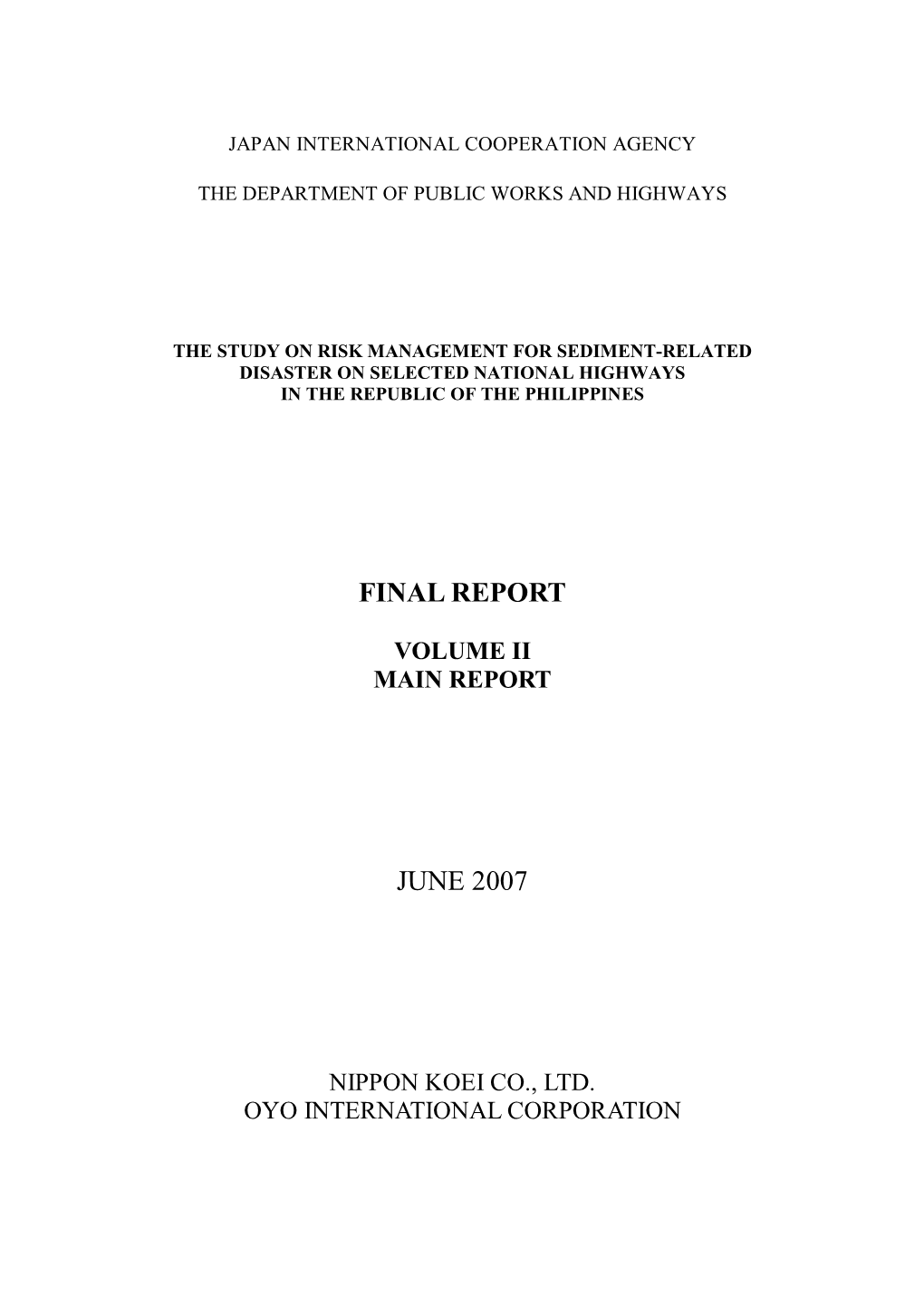 Final Report June 2007