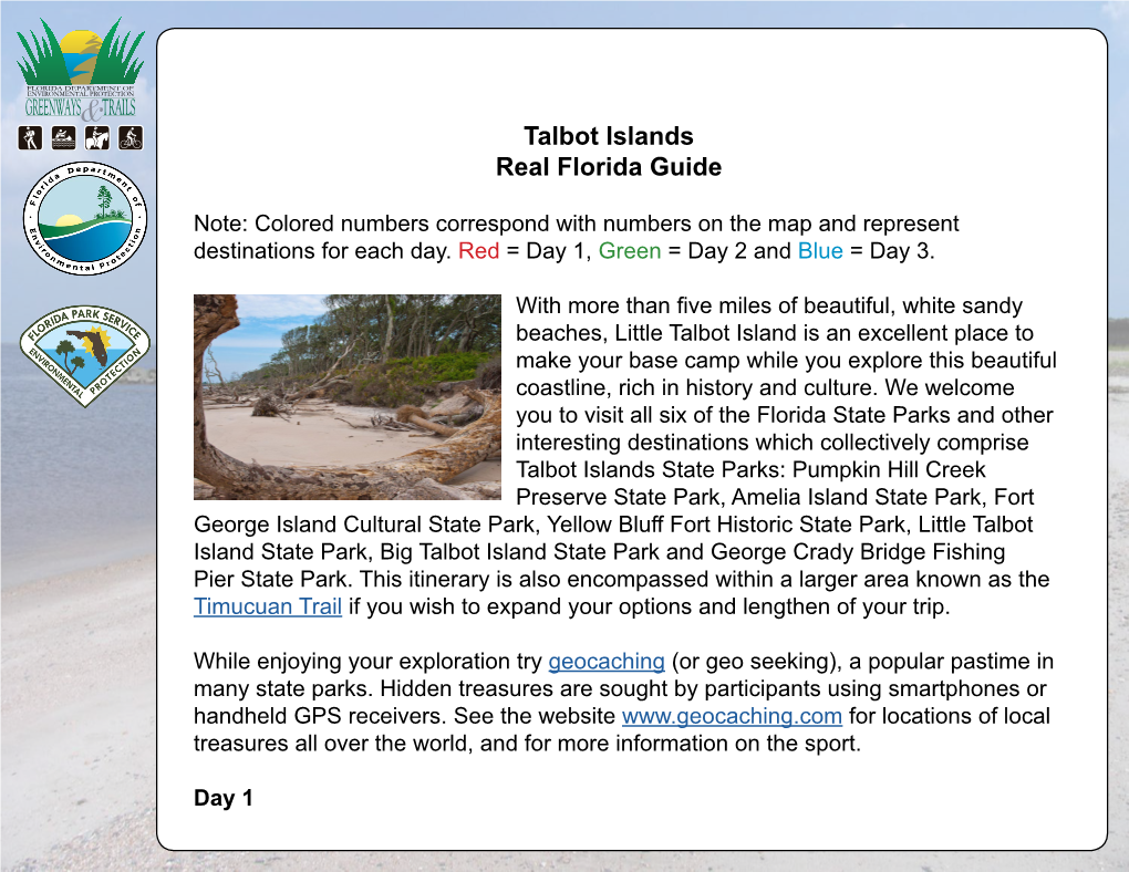 Talbot Islands Real Florida Guide