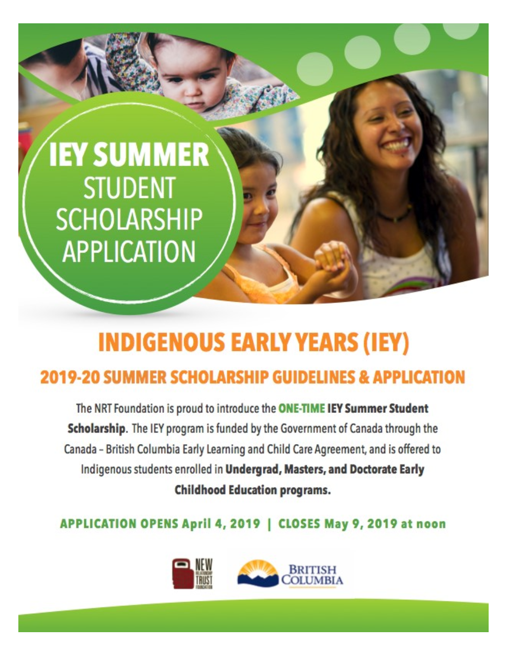 NRTF Indigenous Early Years Summer Scholarship