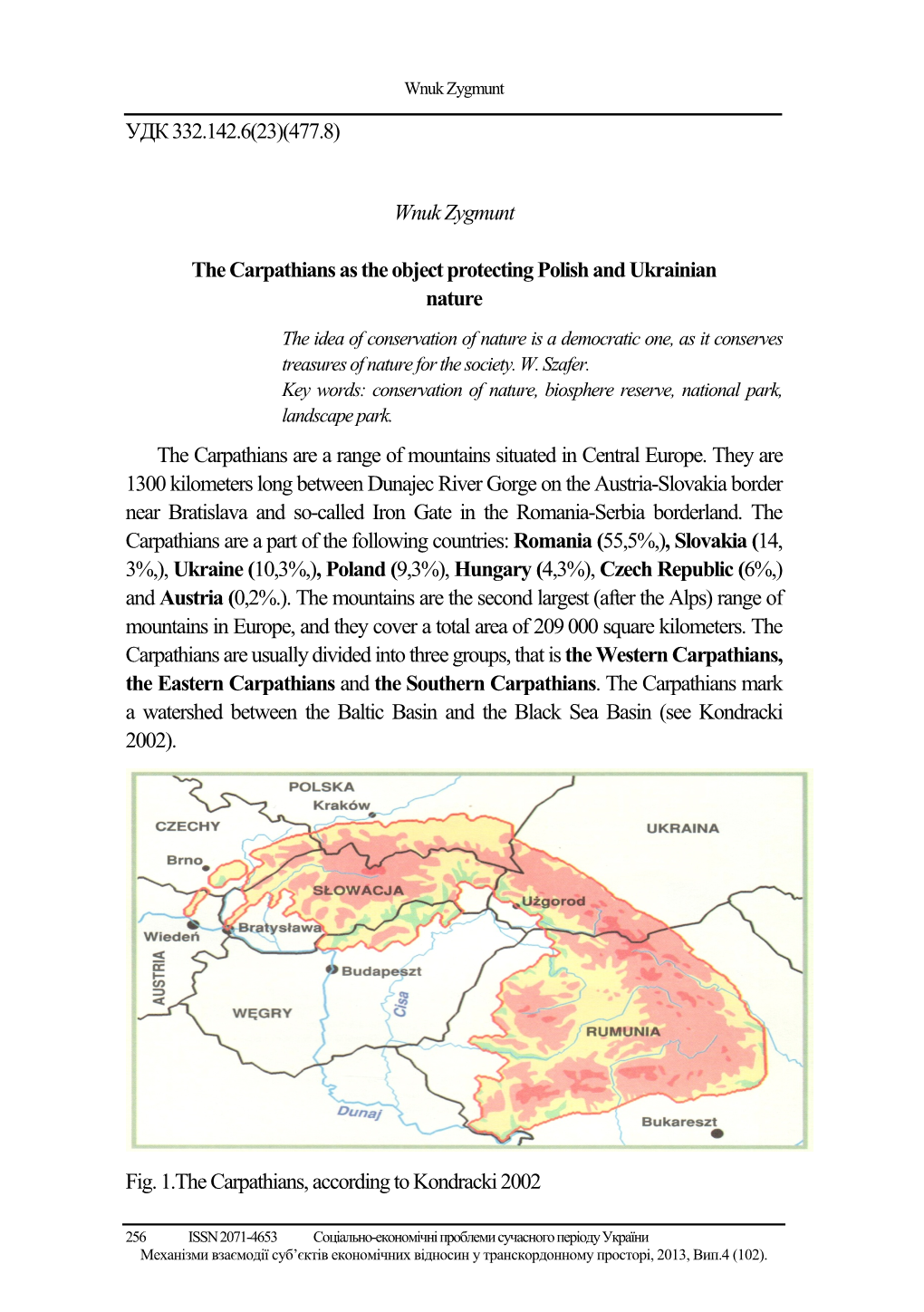 The Carpathians As the Object Protecting Polish and Ukrainian