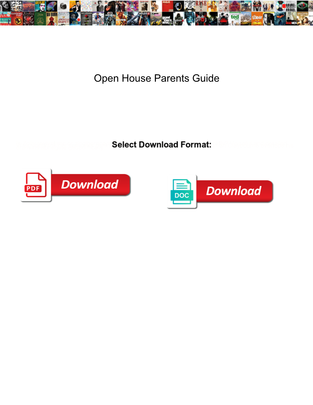 Open House Parents Guide