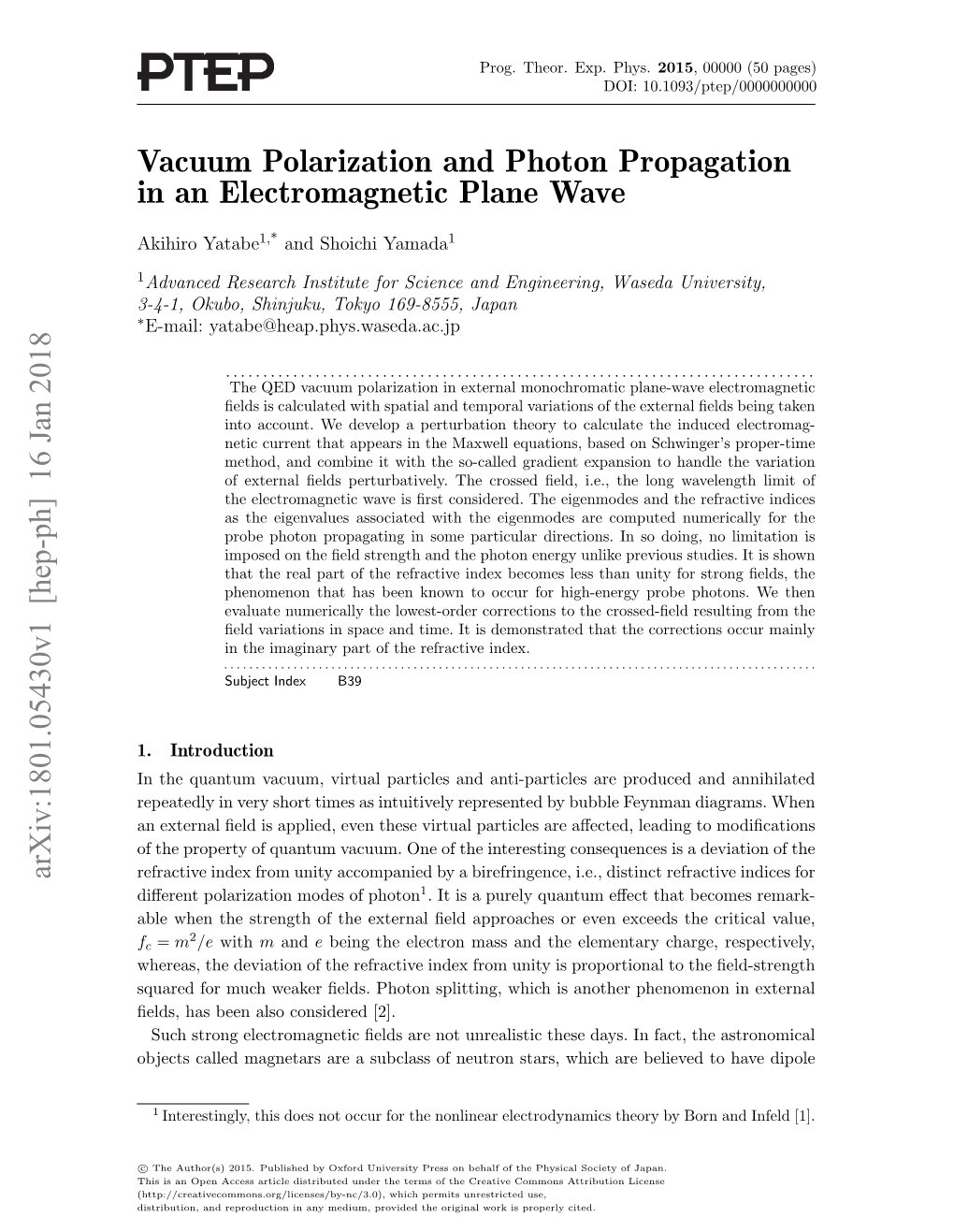 Vacuum Polarization and Photon Propagation in an Electromagnetic Plane Wave