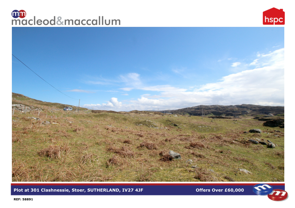 Plot at 301 Clashnessie, Stoer, SUTHERLAND, IV27 4JF Offers Over £60,000