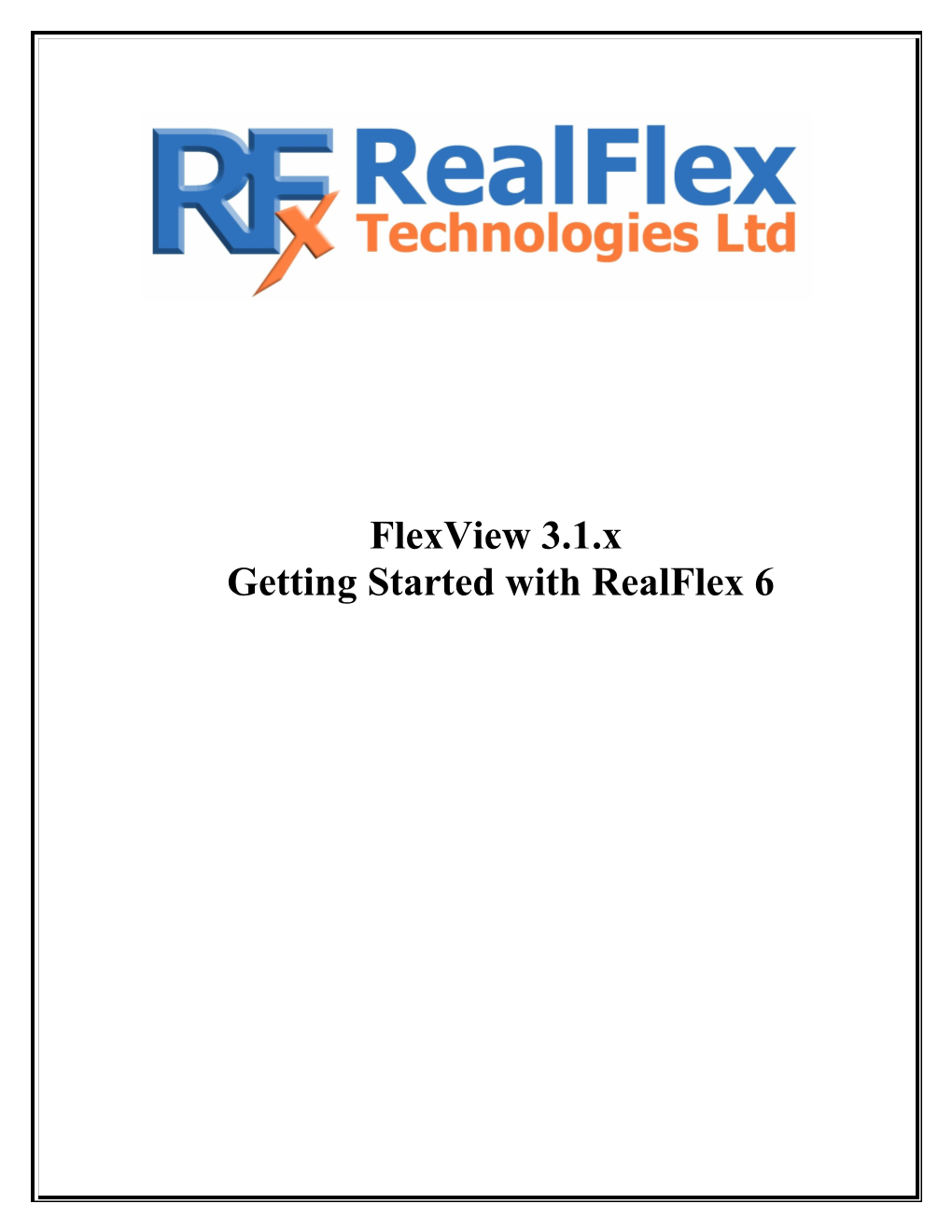 Getting Started with Realflex 6